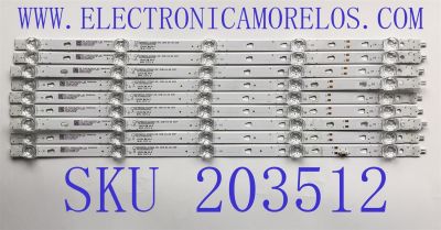 KIT DE LED'S PARA JVC·ROKU TV (9 PIEZAS) / NUMERO DE PARTE LED49D05A / LED49D05B / 30349005215E / 30349005214E / LED49D05A-ZC29AG-01E / LED49D05B-ZC29AG-01E / 200810AC09 / 49000M365 / PANEL CC500PV7D / MODELO LT-50MAW705